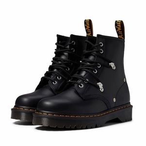 COPY - Dr. MARTENS 1460 Bex Stud Boots Black Smooth Leather Platform